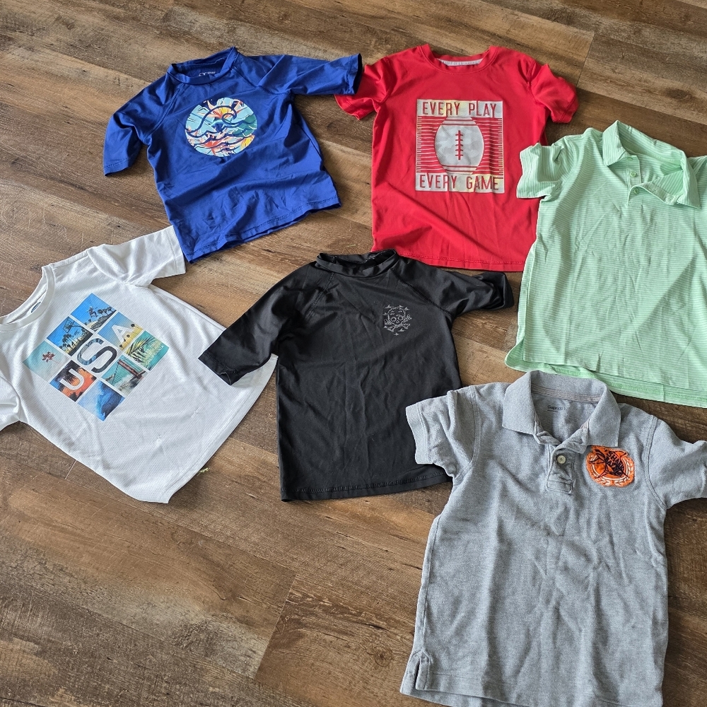 Assorted Boys' Short-Sleeve Tops - Multi Color Pack Size 6/7